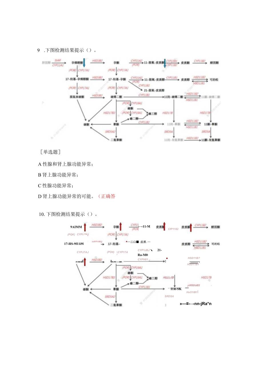 类固醇激素项目临床应用及报告解读培训考题.docx_第3页