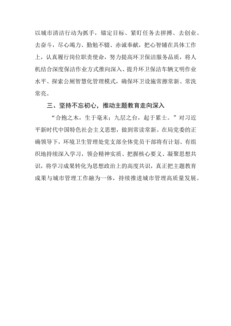 （6篇）城管局领导干部及党员干部2023第二批主题教育心得体会研讨发言材料.docx_第3页