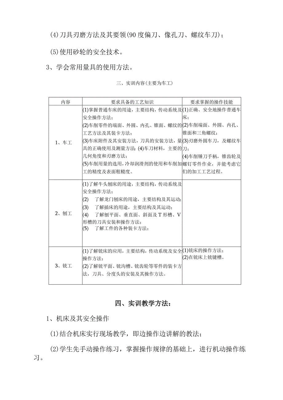 金工实训教学计划.docx_第2页