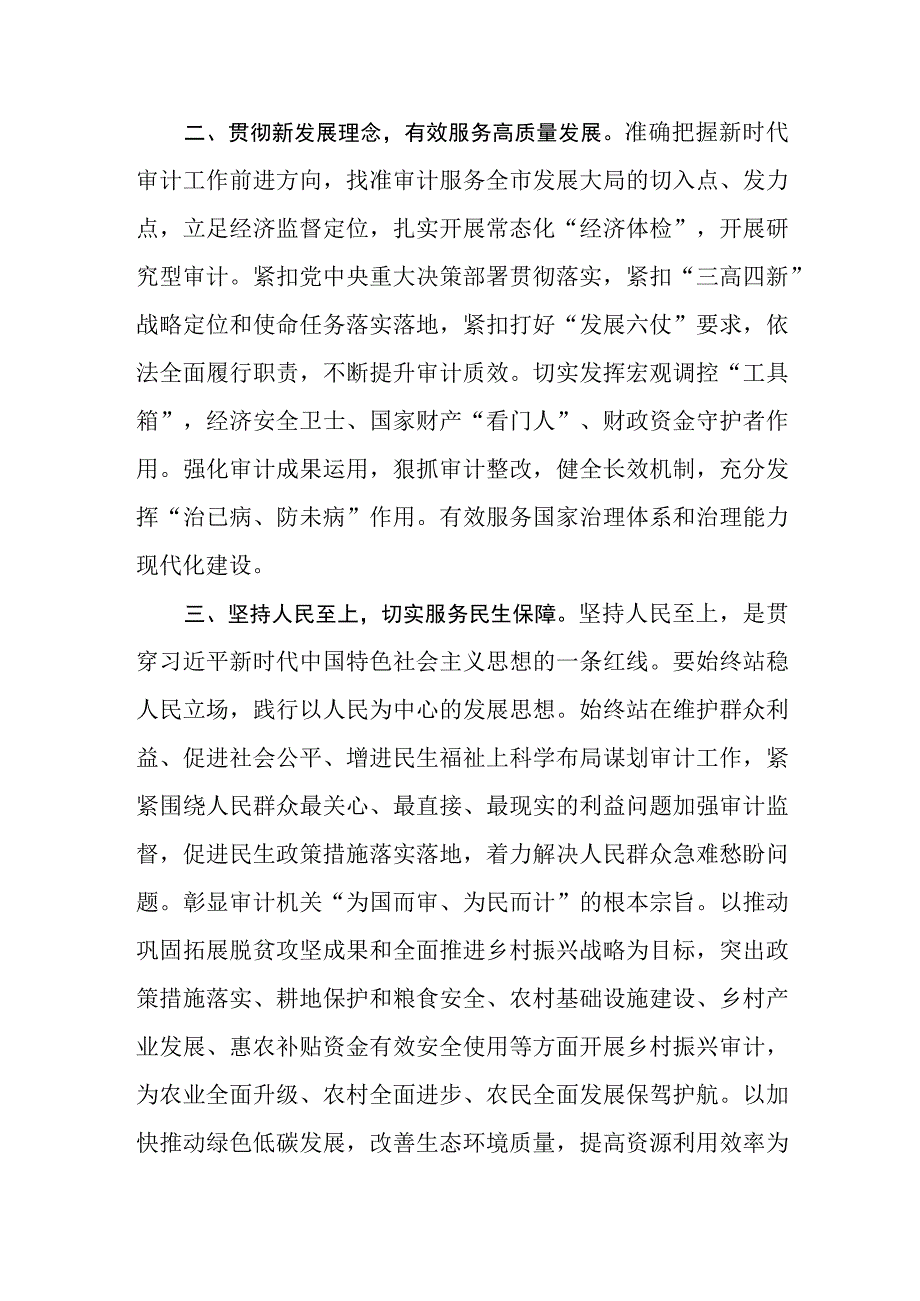 （9篇）审计局党员干部2023第二批主题教育专题读书班上研讨发言心得体会材料.docx_第2页