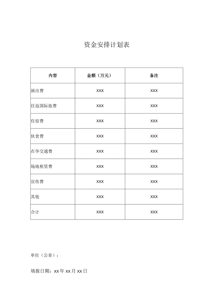 资金安排计划表.docx_第1页