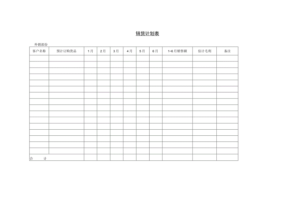 销货计划表和销售计划表.docx_第1页