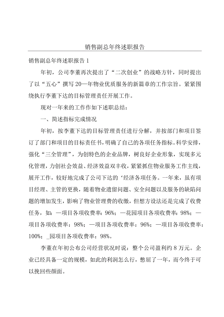 销售副总年终述职报告.docx_第1页