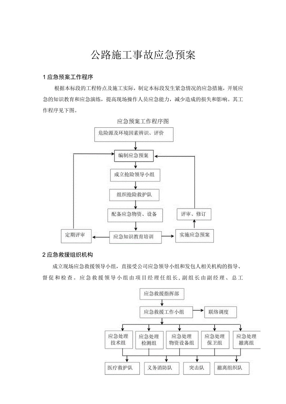 公路施工事故应急预案.docx_第1页