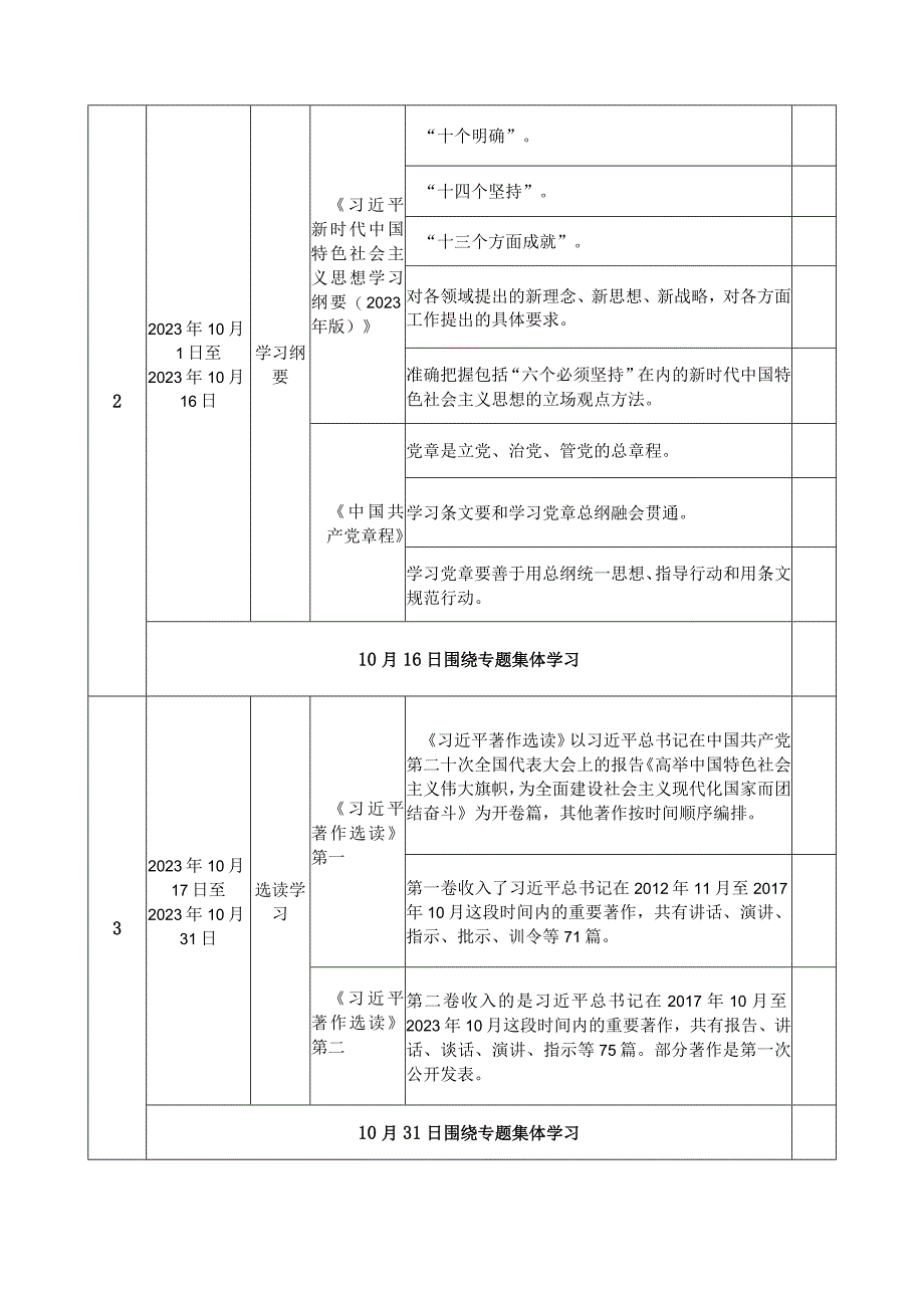 党支部2023年开展第二批主题教育学习计划学习任务进度表.docx_第2页