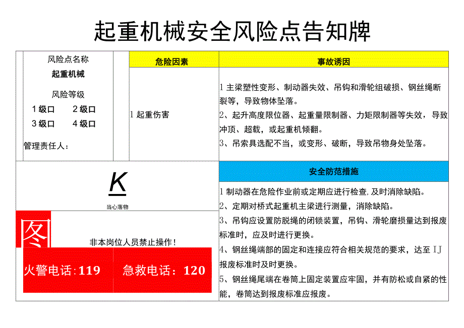 起重机械-安全风险点告知牌.docx_第1页