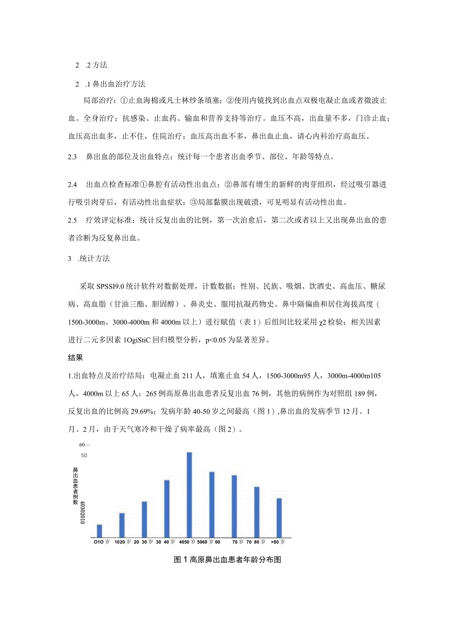 高原鼻出血的特点及其反复出血的危险因素分析.docx_第3页