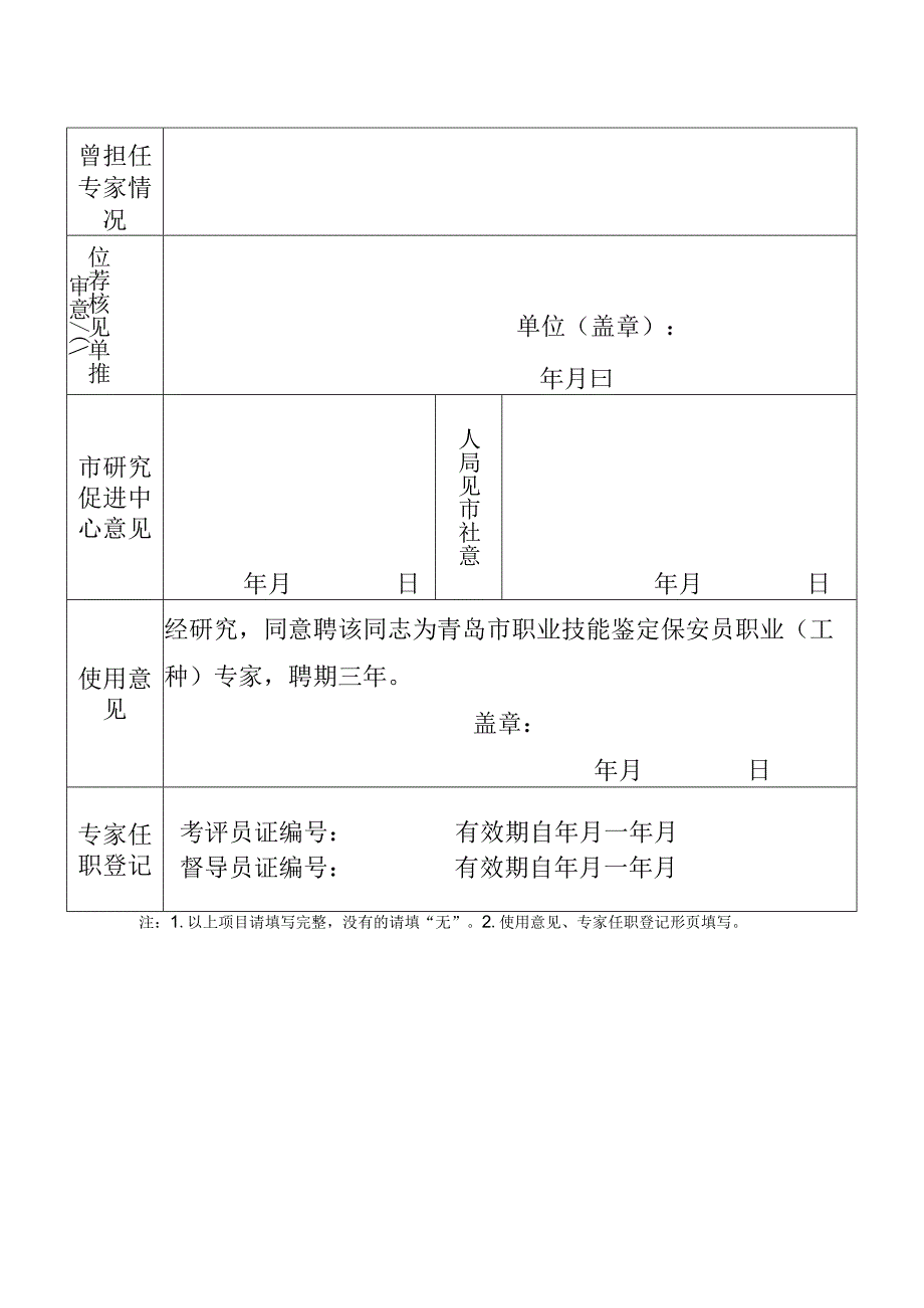 青岛市职业技能鉴定专家申报表.docx_第2页