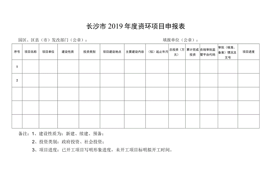 长沙市2019年度资环项目申报表.docx_第1页