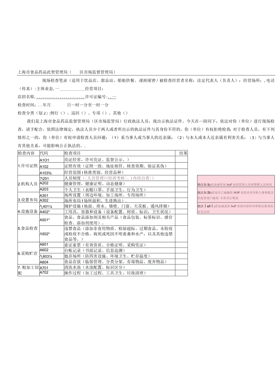 检查表(适用于饮品店、甜品站、船舶供餐、现制现售).docx_第1页