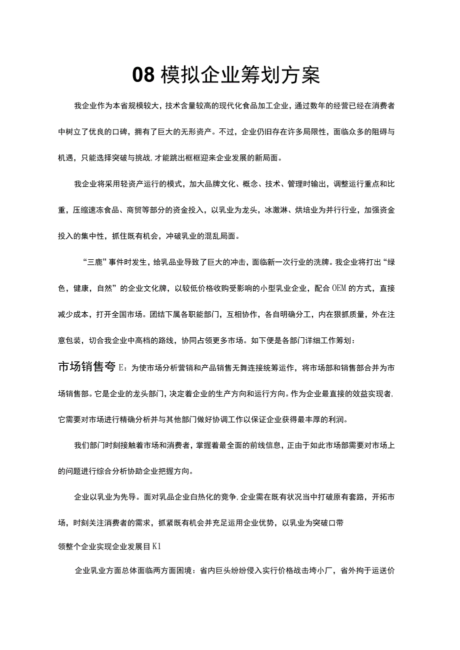 模拟公司策划方案示范.docx_第1页