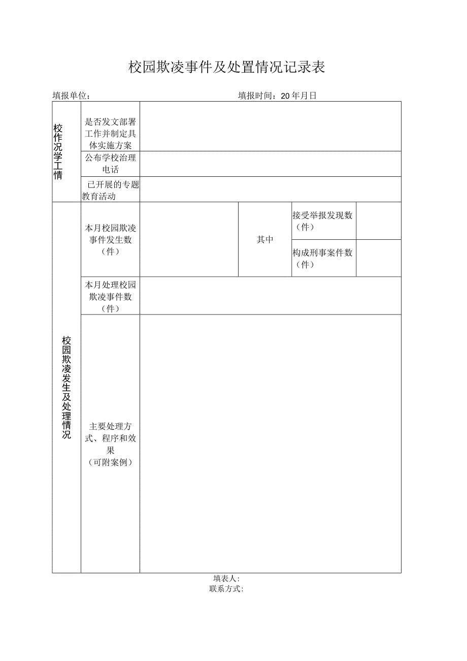 预防校园欺凌班级安全员排查表和月报表.docx_第2页