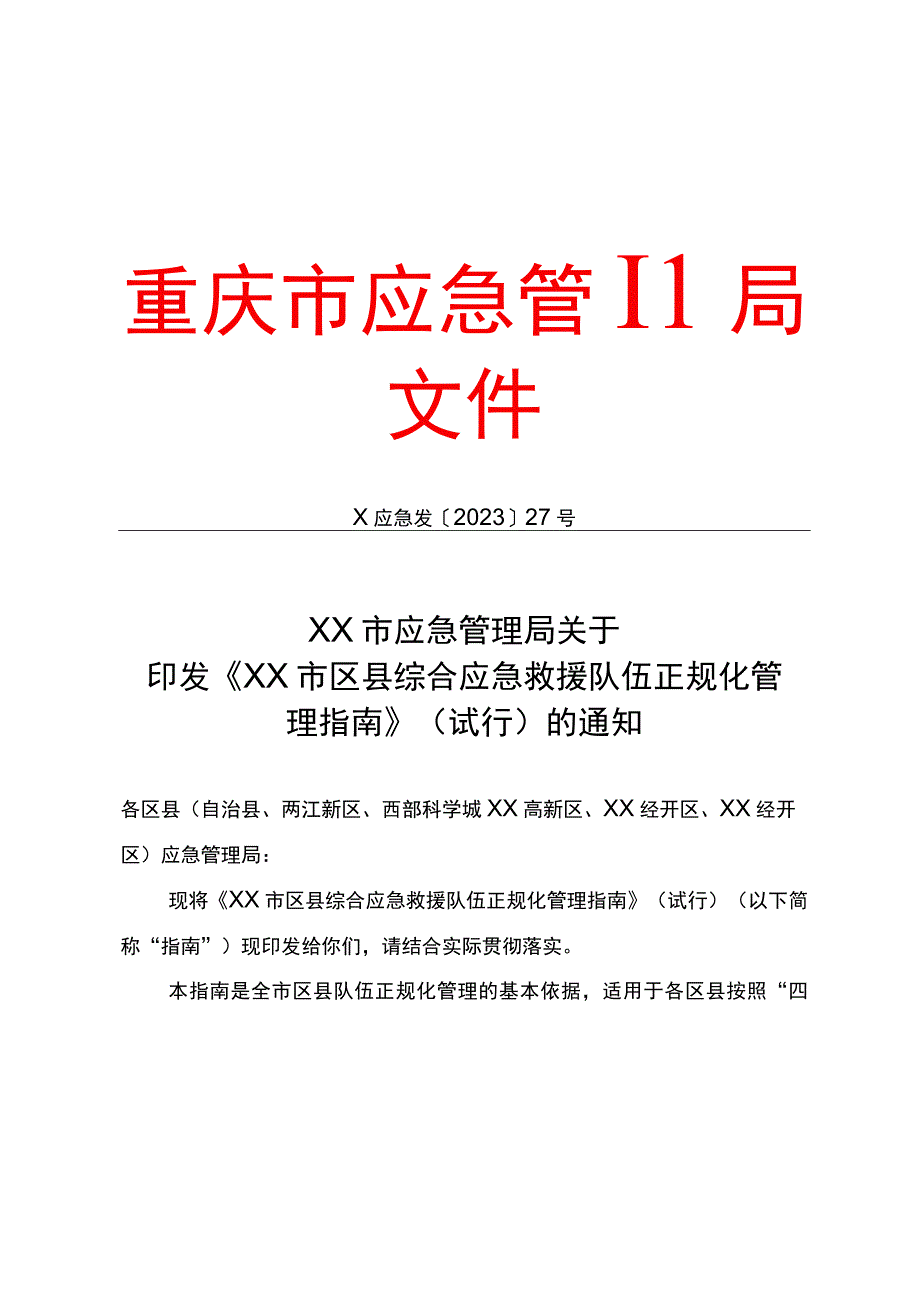 区县综合应急救援队伍正规化管理指南.docx_第1页