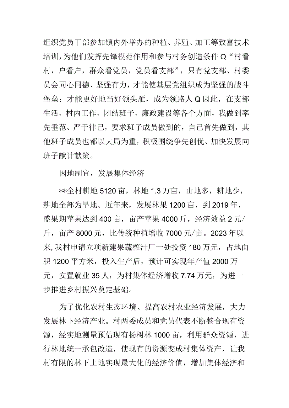 乡村党支部书记“党建引领高质量发展”主题教育专题研讨交流发言材料3篇.docx_第2页