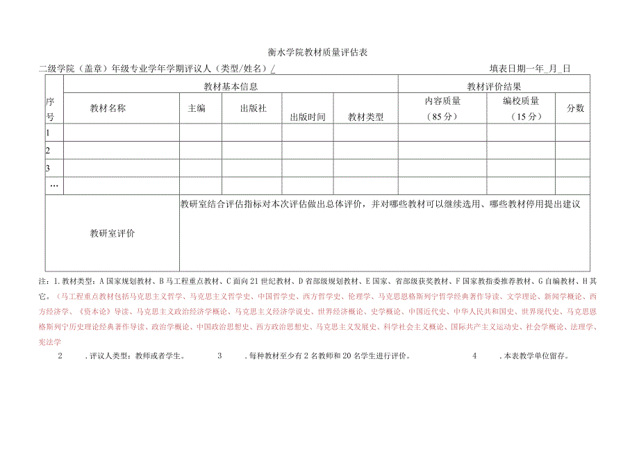 衡水学院教材质量评估指标和评分标准.docx_第2页