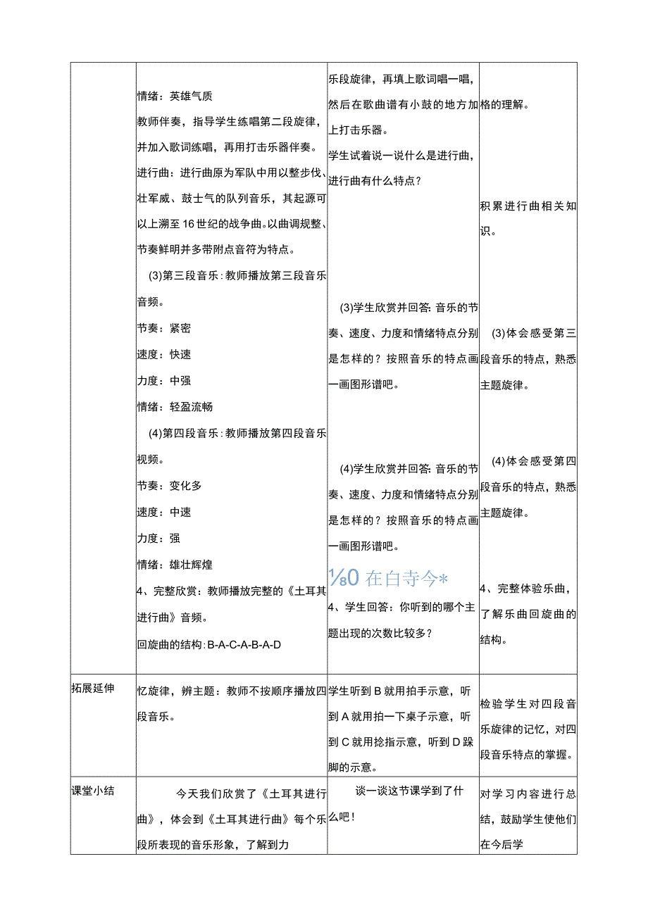 五年级下册第9课第2课时《认知音乐中的节奏-观看土耳其进行曲》（教案）.docx_第3页