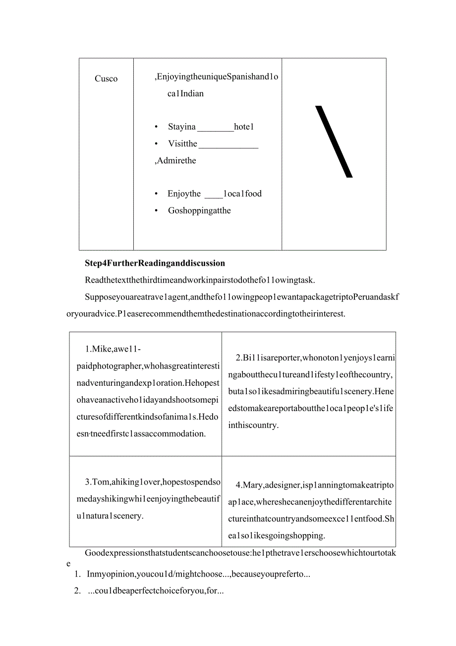 人教课标新教材必修1-3教案Unit 2 Travelling Around-Reading and Thinking.docx_第3页