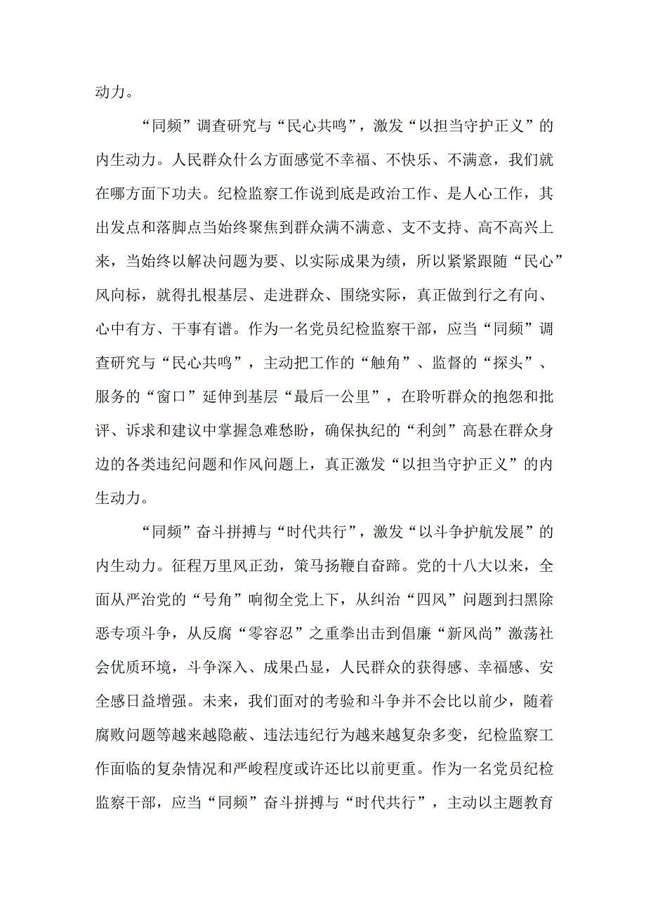 纪检监察干部参加第二批主题教育心得体会发言2篇.docx_第2页