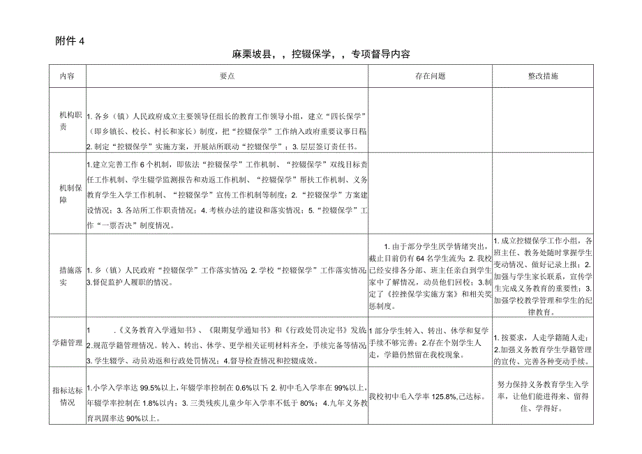 麻栗坡县“控辍保学”专项督导内容.docx_第1页