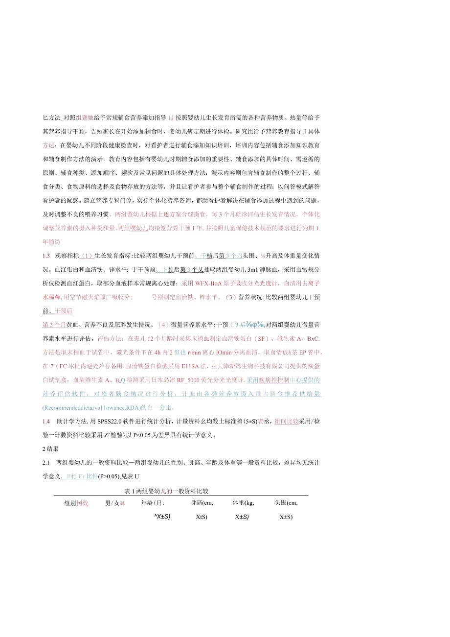 营养教育指导对婴幼儿辅食添加质量及生长发育的影响.docx_第3页