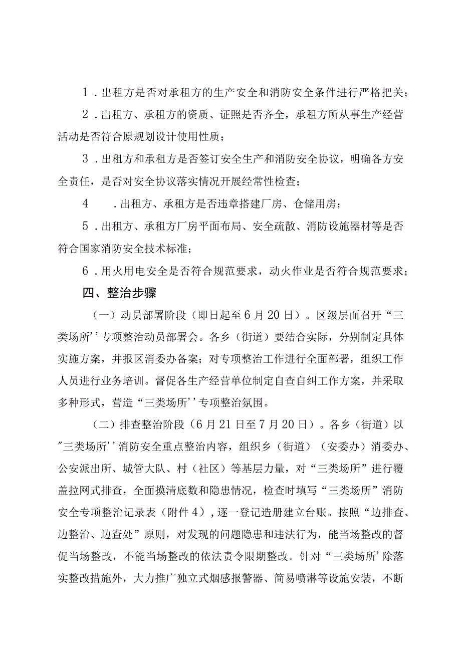 全区“三类场所”消防安全专项整治工作方案.docx_第3页