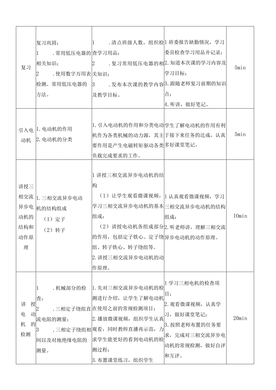 中职《电气控制与PLC技术应用》课程教学设计-4.电动机的检测与连接.docx_第2页