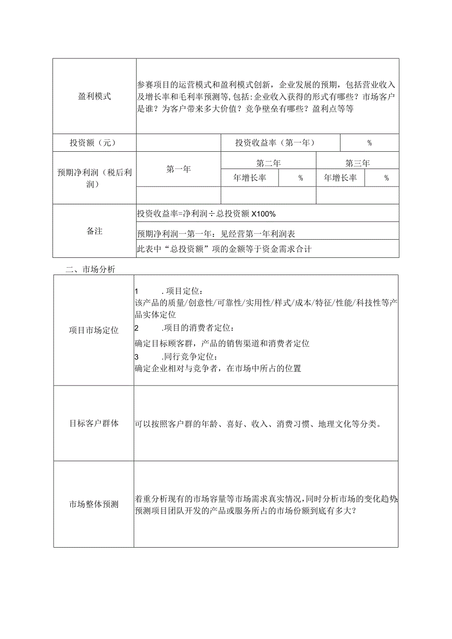 首届“耀动三湘”网络创业直播大赛湘潭县选拔赛商业计划书模板.docx_第2页