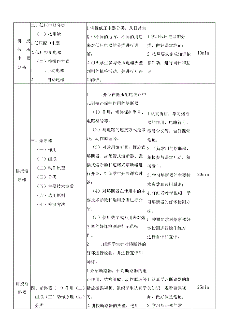 中职《电气控制与PLC技术应用》课程教学设计-1.认识常用低压电器（一）.docx_第2页