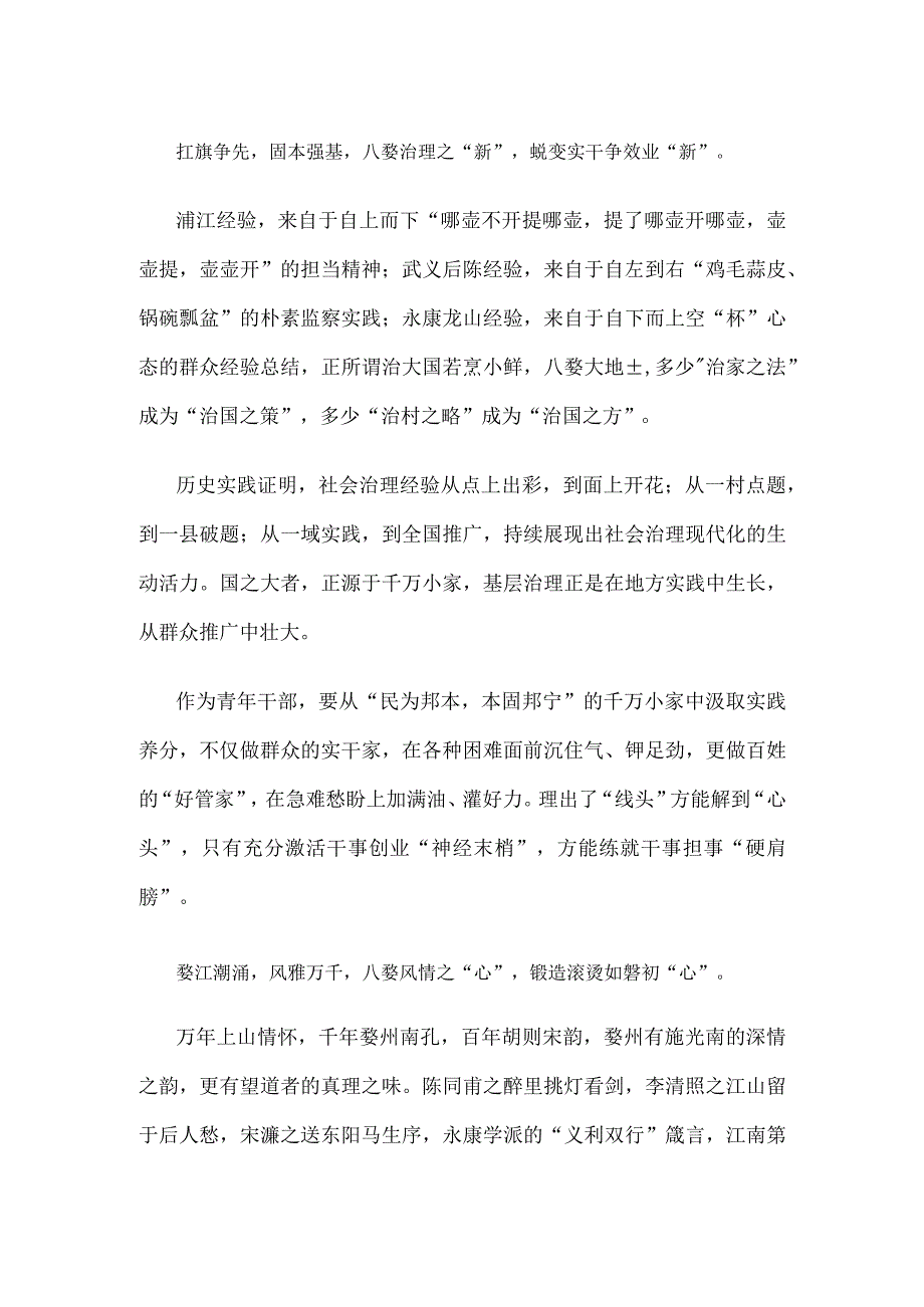 青年干部弘扬浙江先进经验座谈发言稿.docx_第2页