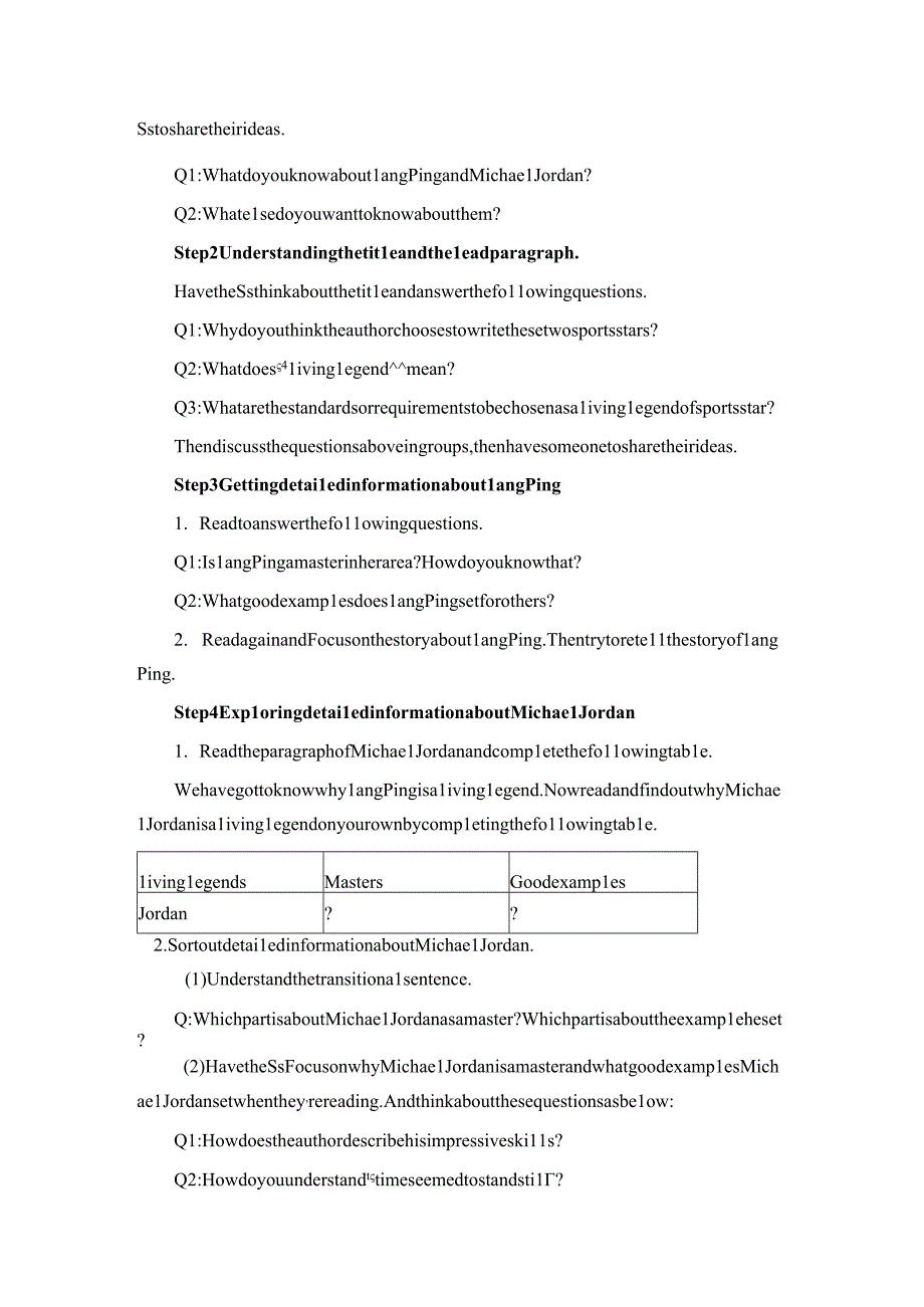 人教课标新教材必修1-3教案Unit 3 Sports and Fitness-Reading and Thinking.docx_第2页