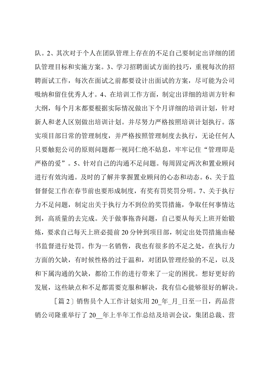 销售员个人工作计划实用锦集四篇.docx_第2页