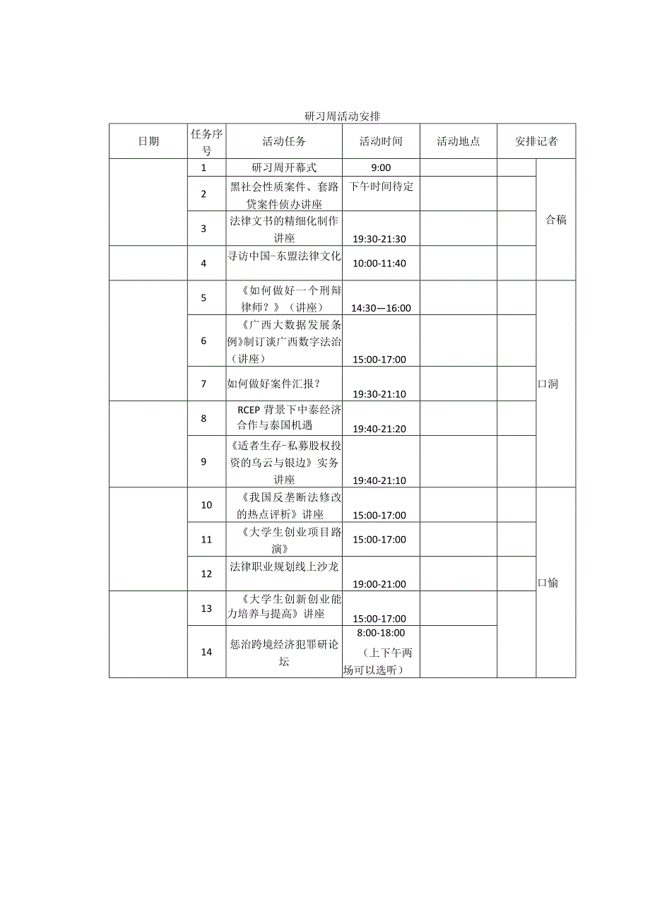 研习周活动安排表.docx_第1页