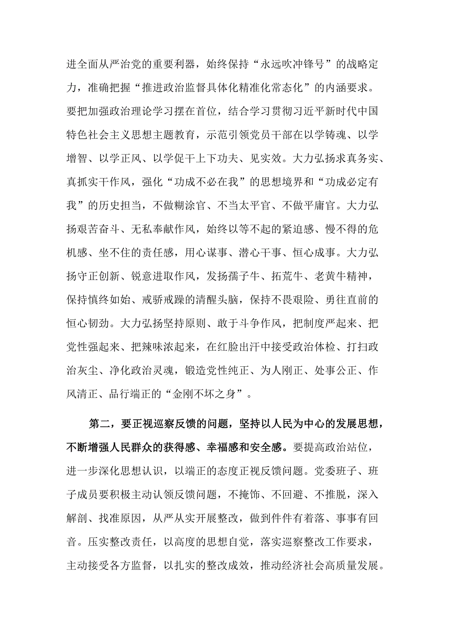 在巡察工作反馈会上的讲话稿3篇.docx_第2页