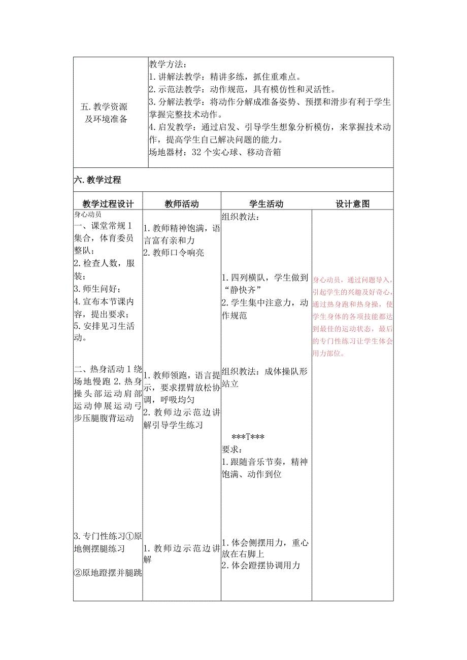 水平四（八年级）体育《田径--侧向滑步推实心球》教学设计及教案.docx_第2页