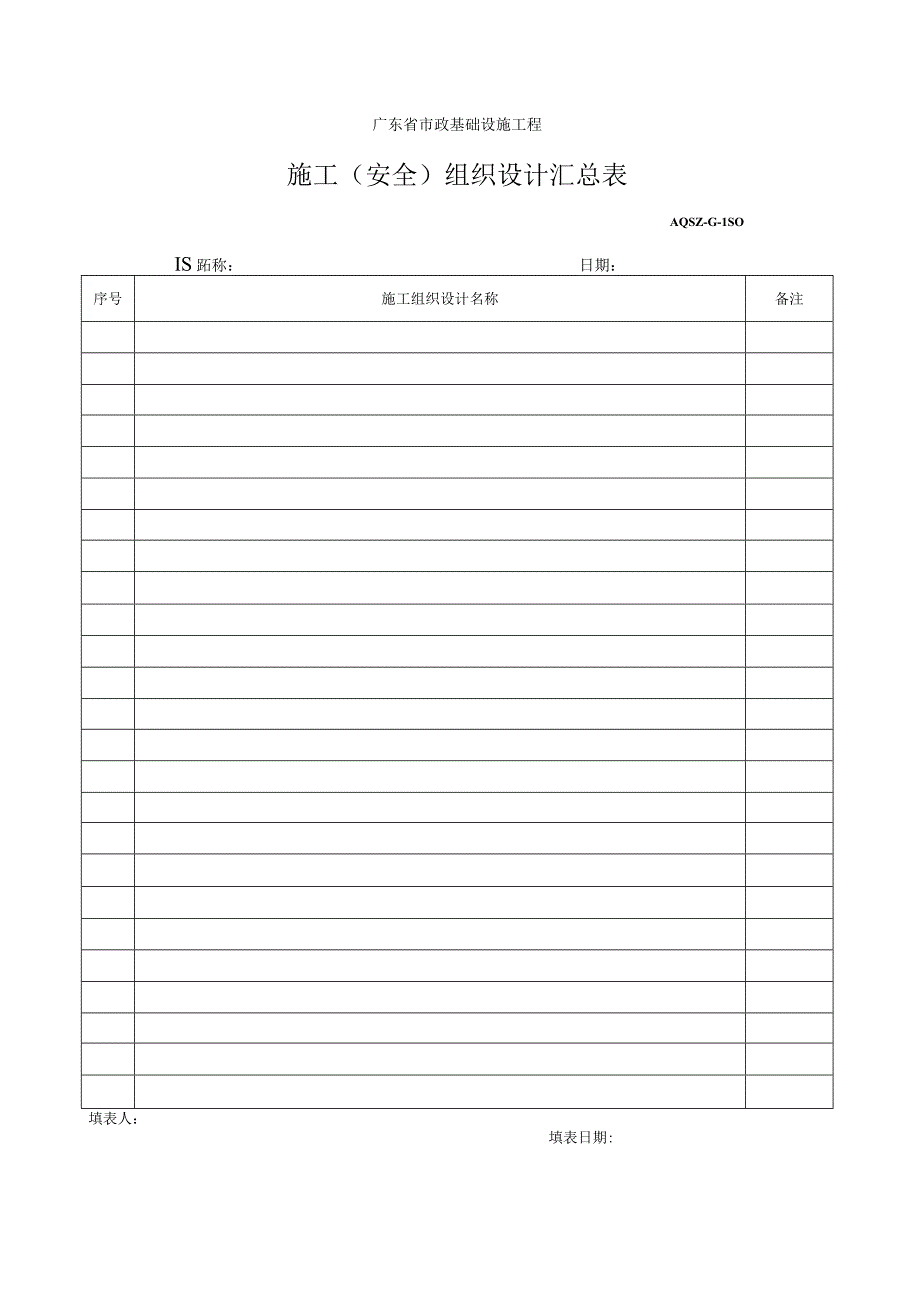 施工(安全)组织设计汇总表.docx_第1页