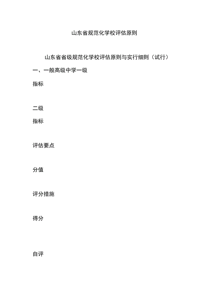 山东省学校评估规范化标准.docx_第1页