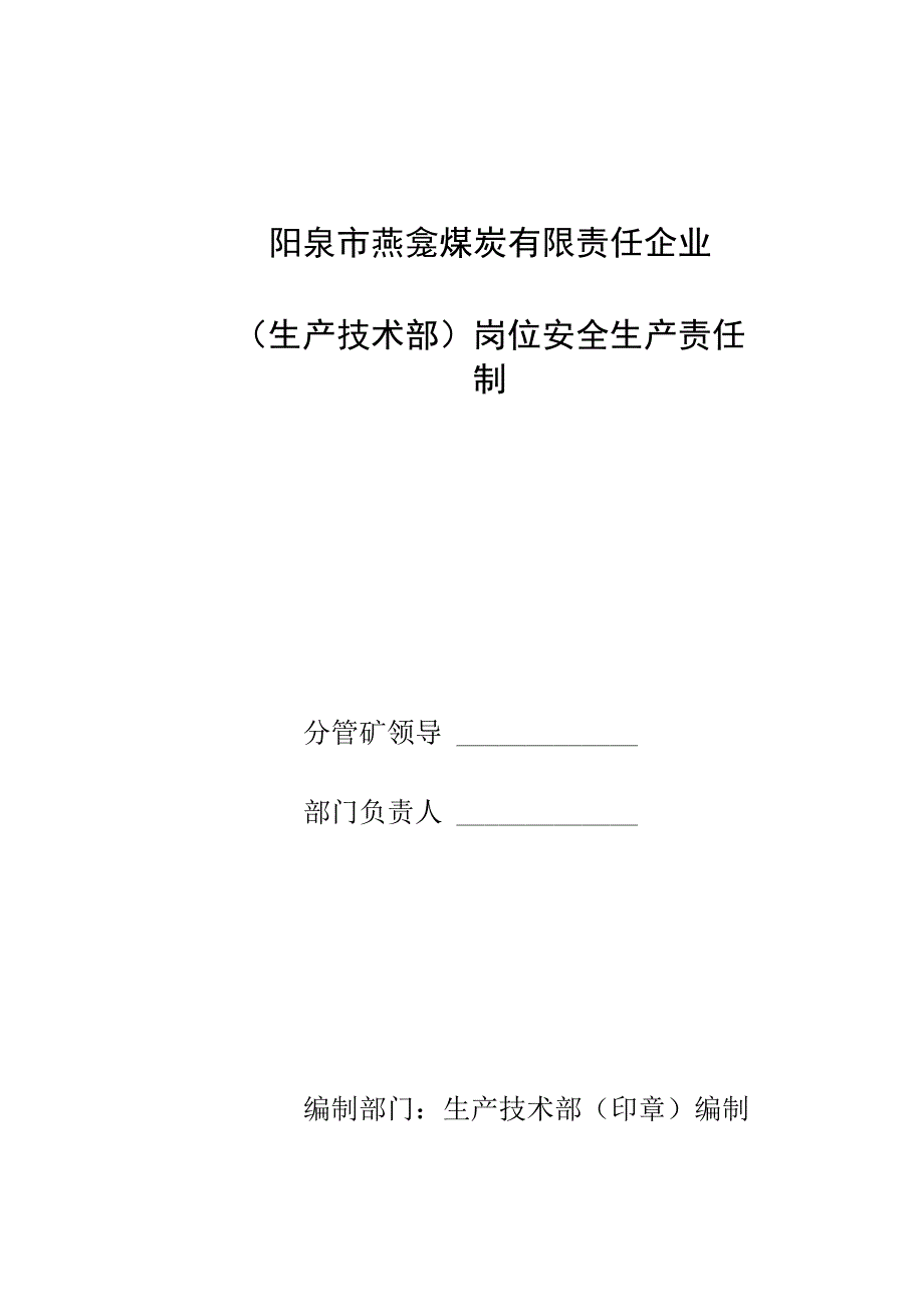 煤矿安全生产责任制的最新技术措施.docx_第1页