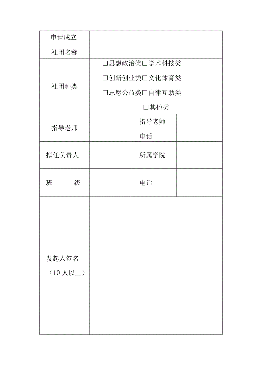 职业技术学院学生社团成立申请表.docx_第2页