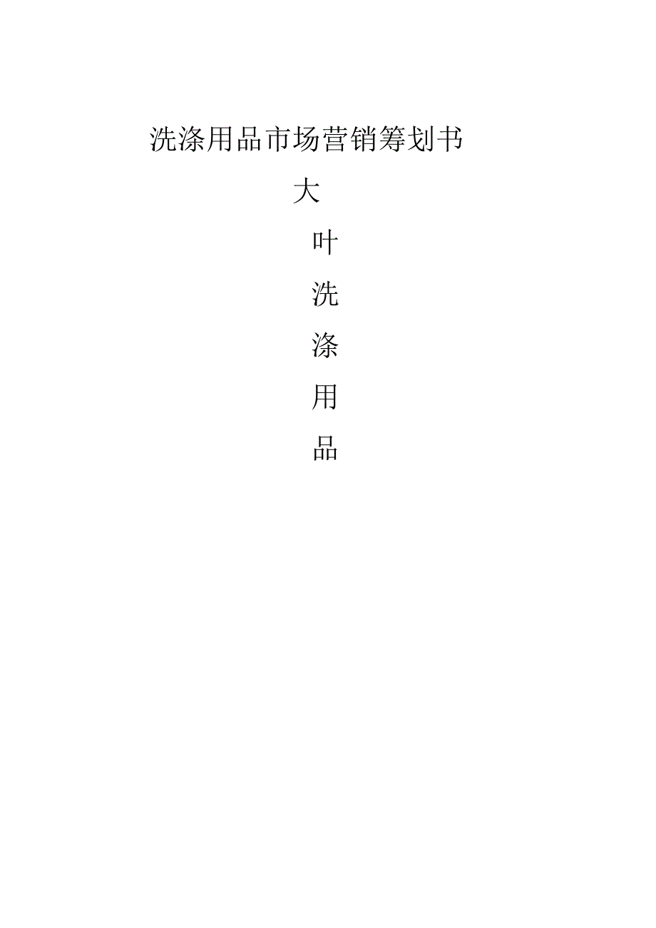 洗涤用品市场策划.docx_第1页