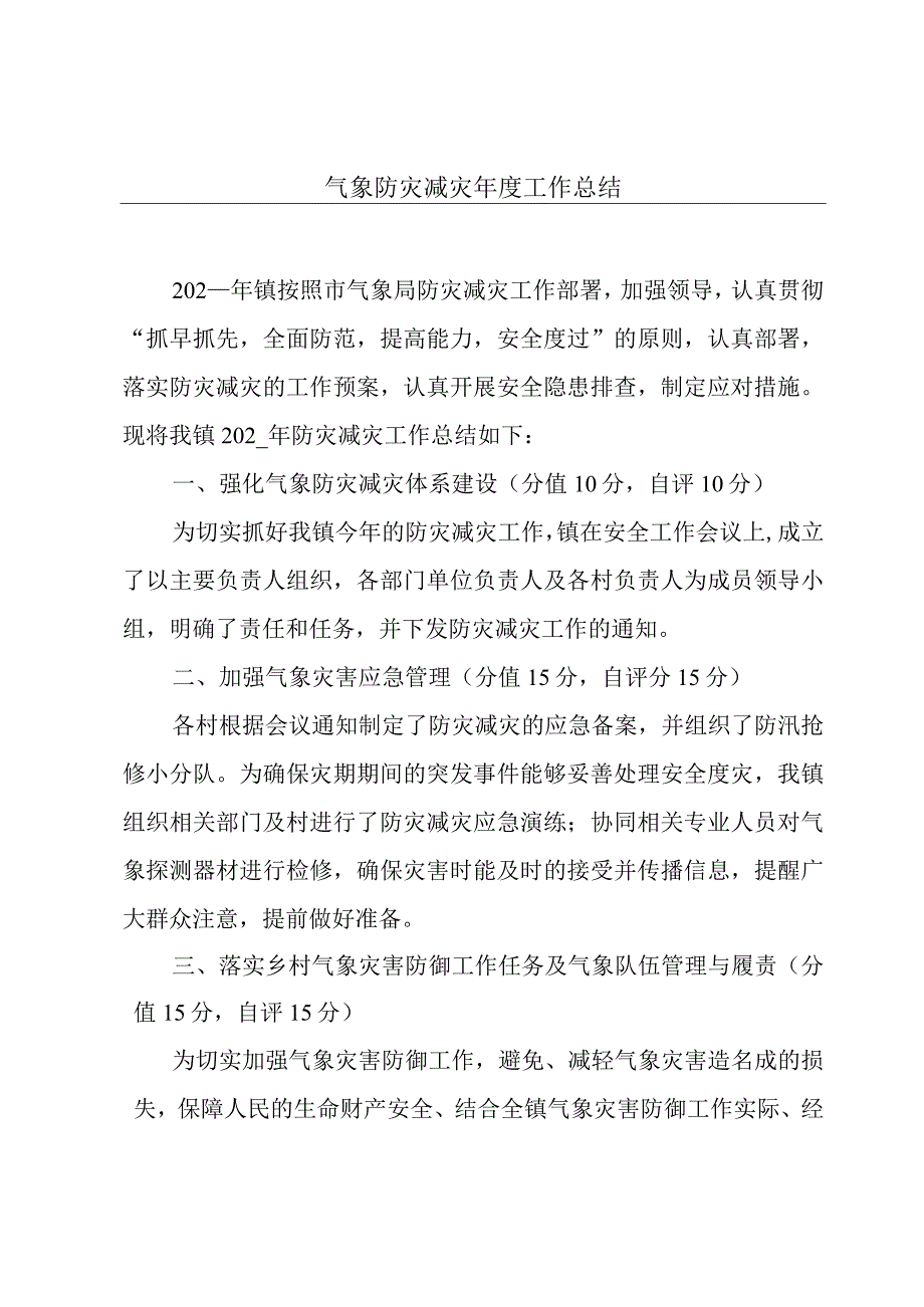 气象防灾减灾年度工作总结.docx_第1页