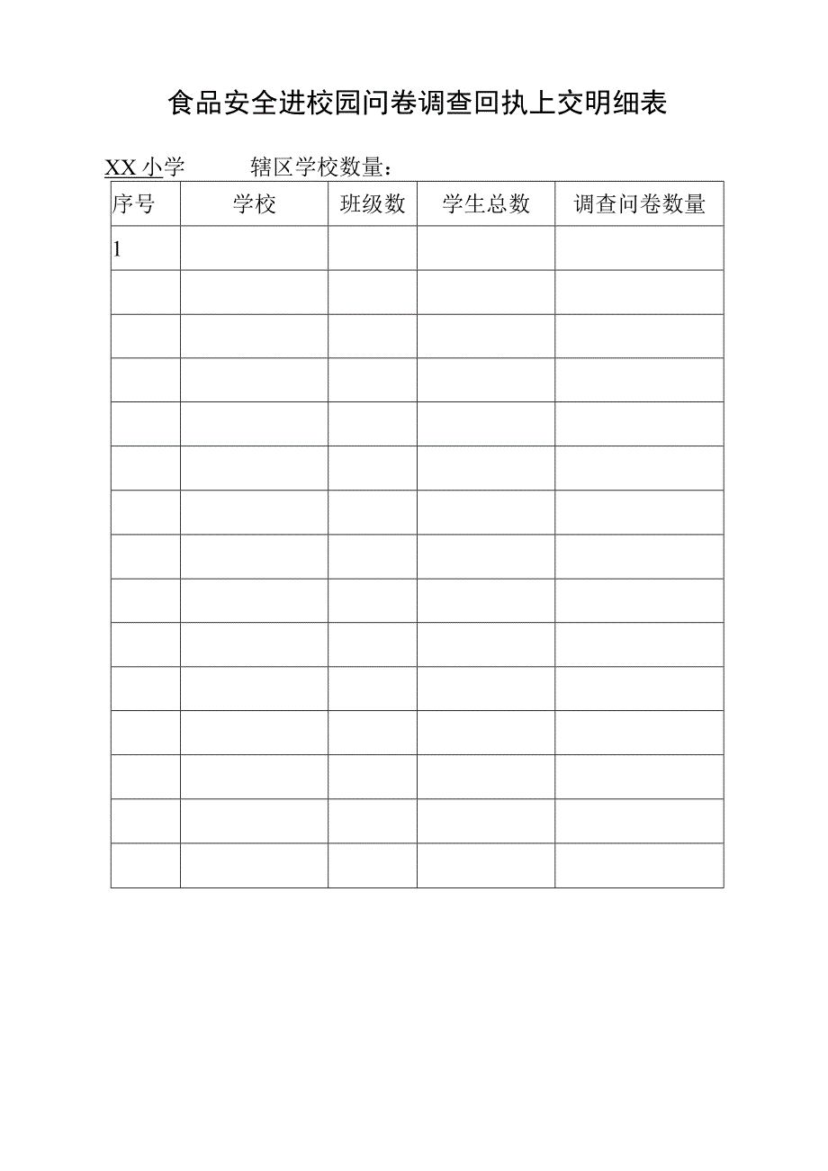 学校食品安全进校园问卷调查回执上交明细表.docx_第1页