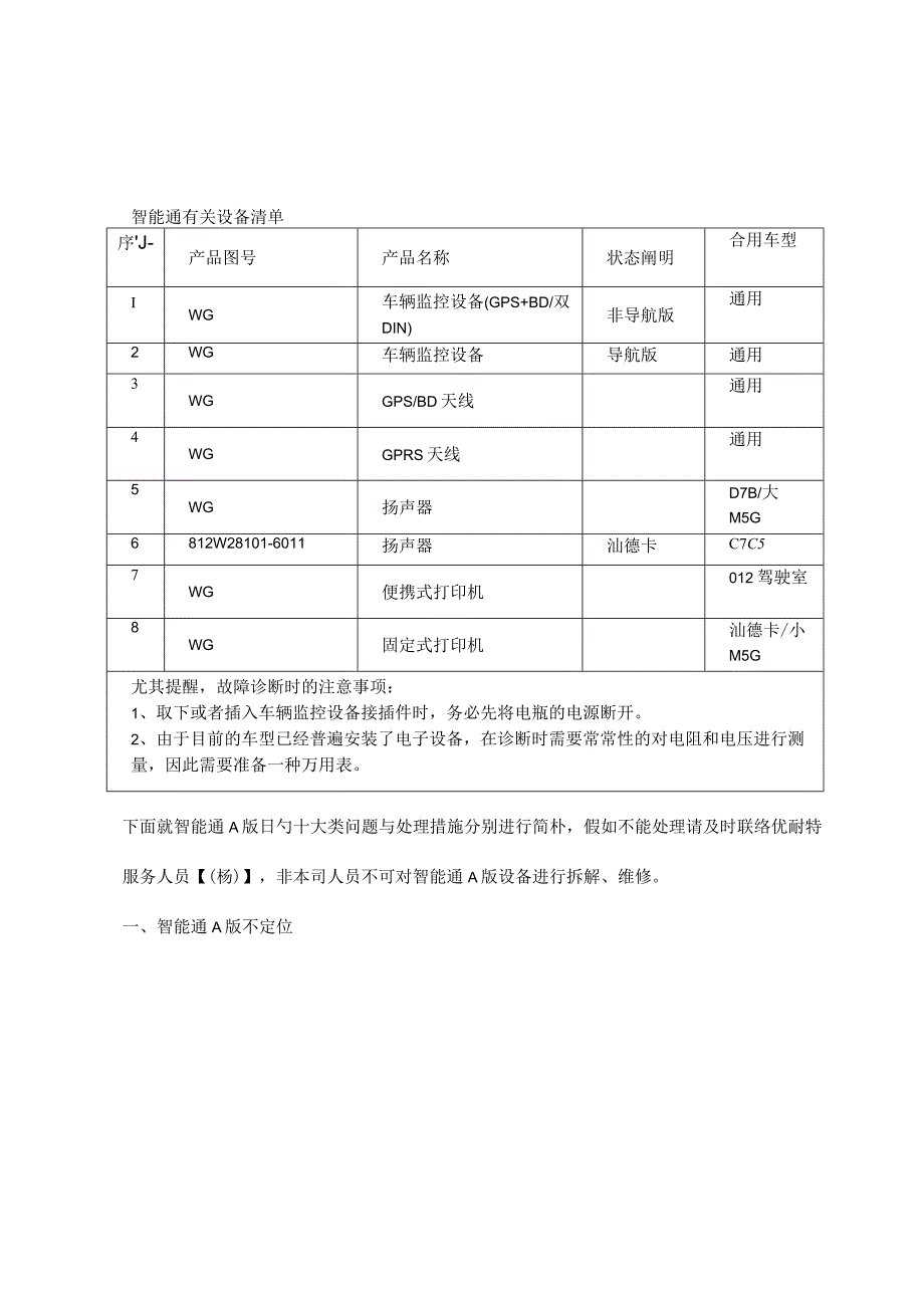 智能车辆监控设备故障判断和维修指南.docx_第1页