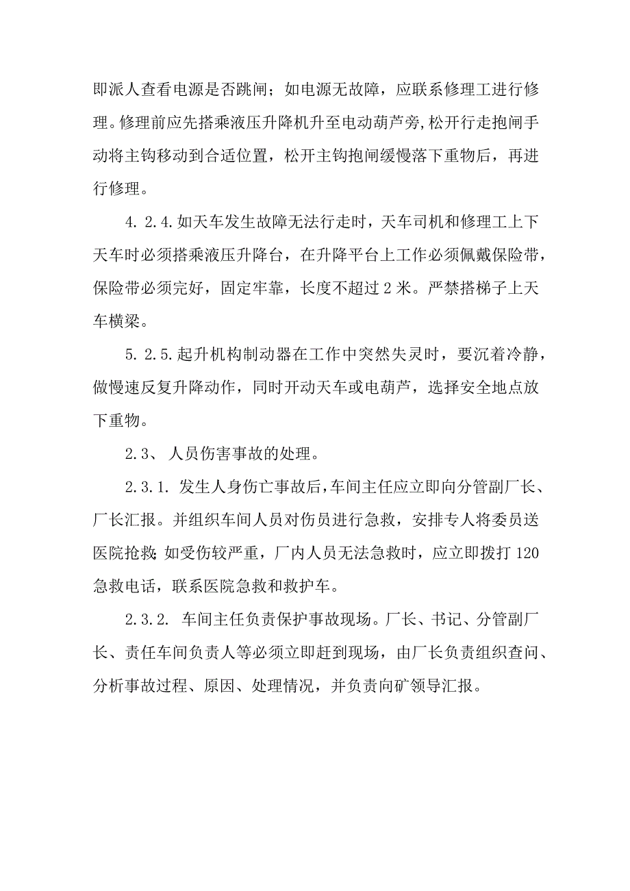 天车意外事件和事故应急救援预案.docx_第3页