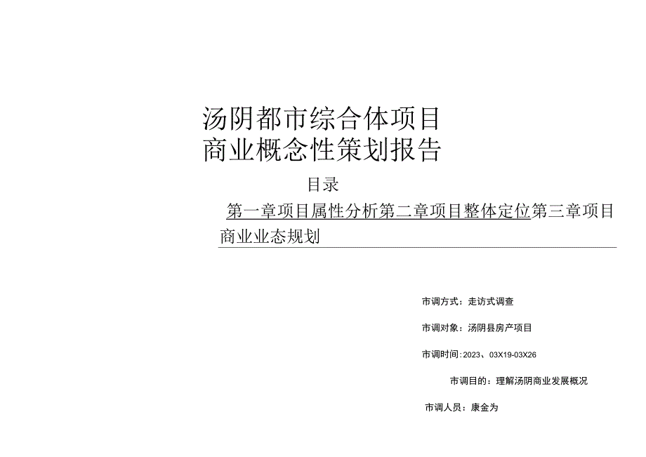 汤阴城市综合体项目商业策划报告修正.docx_第1页