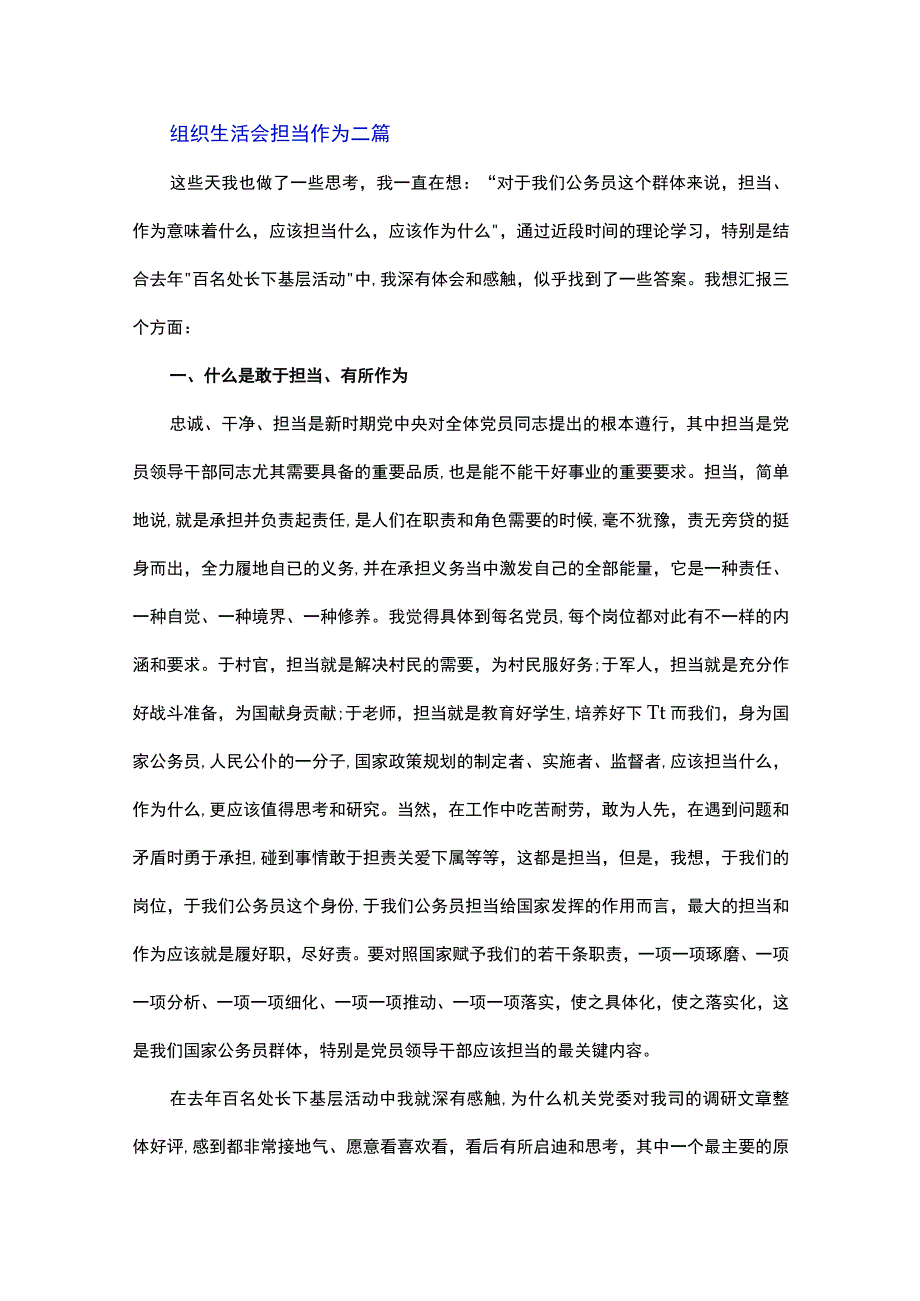 组织生活会担当作为总结三篇.docx_第3页