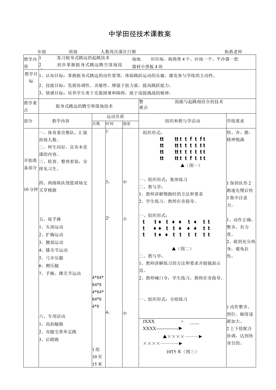 水平四（初中）体育《挺身式跳远腾空落地技术》公开课教案.docx_第1页