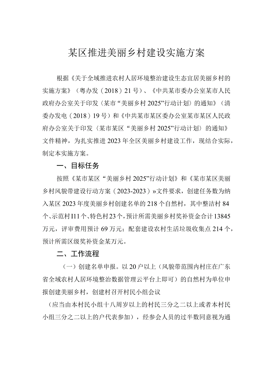 某区推进美丽乡村建设实施方案.docx_第1页