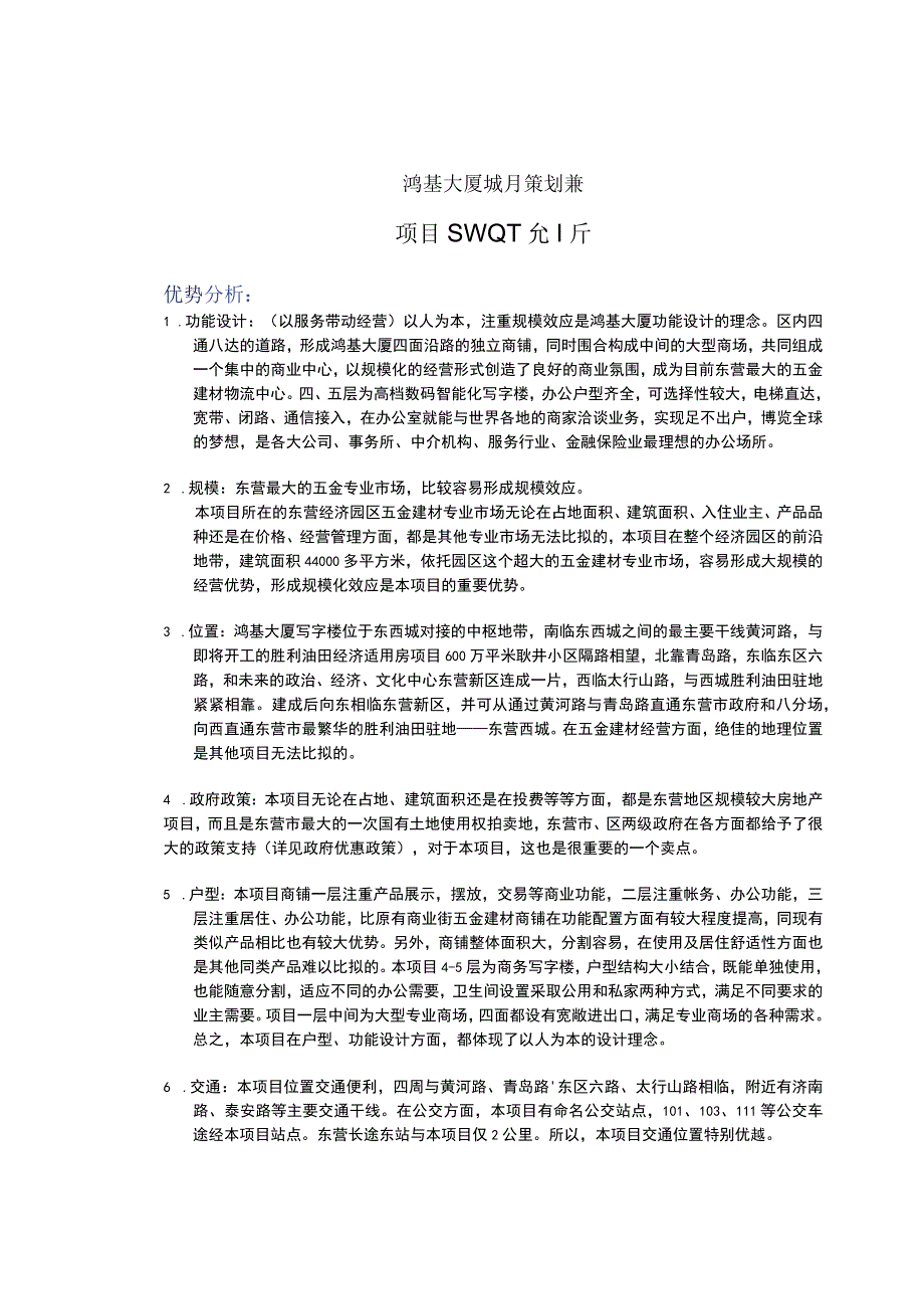 东营某商业地产项目策划书.docx_第1页