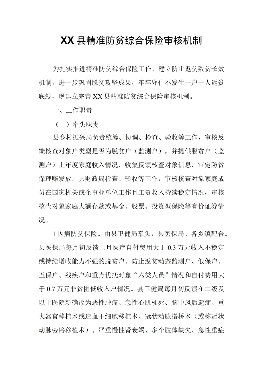 XX县精准防贫综合保险审核机制.docx_第1页