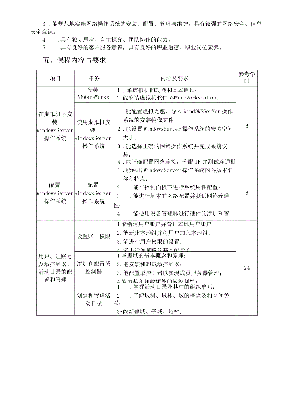 《网络操作系统》课程标准(中职).docx_第2页